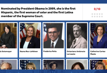 Screenshot of the Toyota Hispanic Heritage Quiz